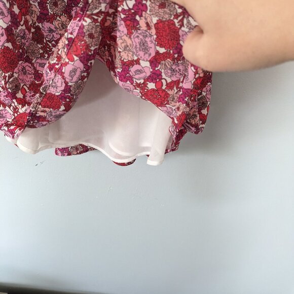 Loft pink floral tank double lined large - Picture 4 of 6